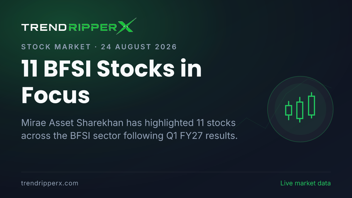 11 BFSI Stocks in Focus: Can Fin Homes, Bajaj Finance, HDFC Life and More in Mirae Asset Sharekhan Outlook