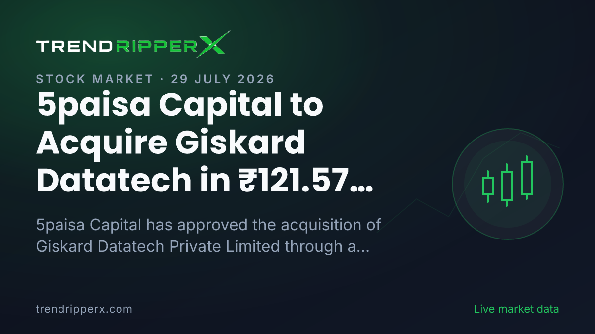 5paisa Capital to Acquire Giskard Datatech in ₹121.57 Crore Deal; Board Approves Share Swap and Preferential Issue
