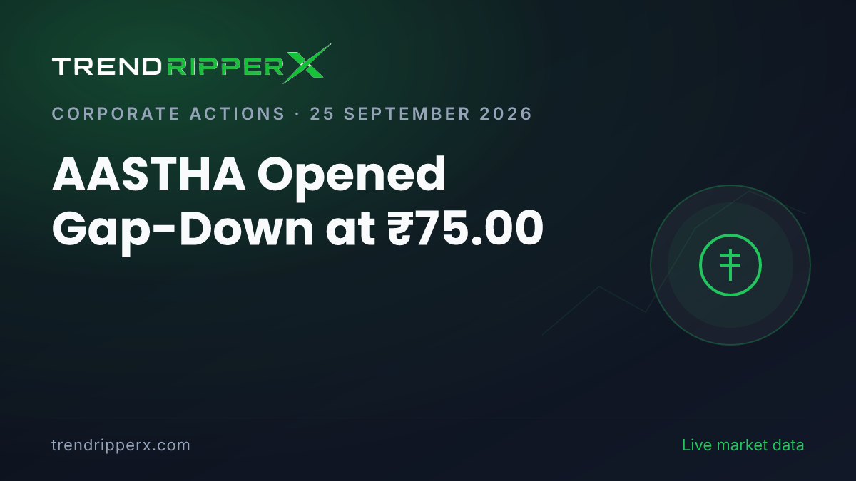 AASTHA Opened Gap-Down at ₹75.00: Inside the Corporate Action Story Moving Aastha Spintex Shares