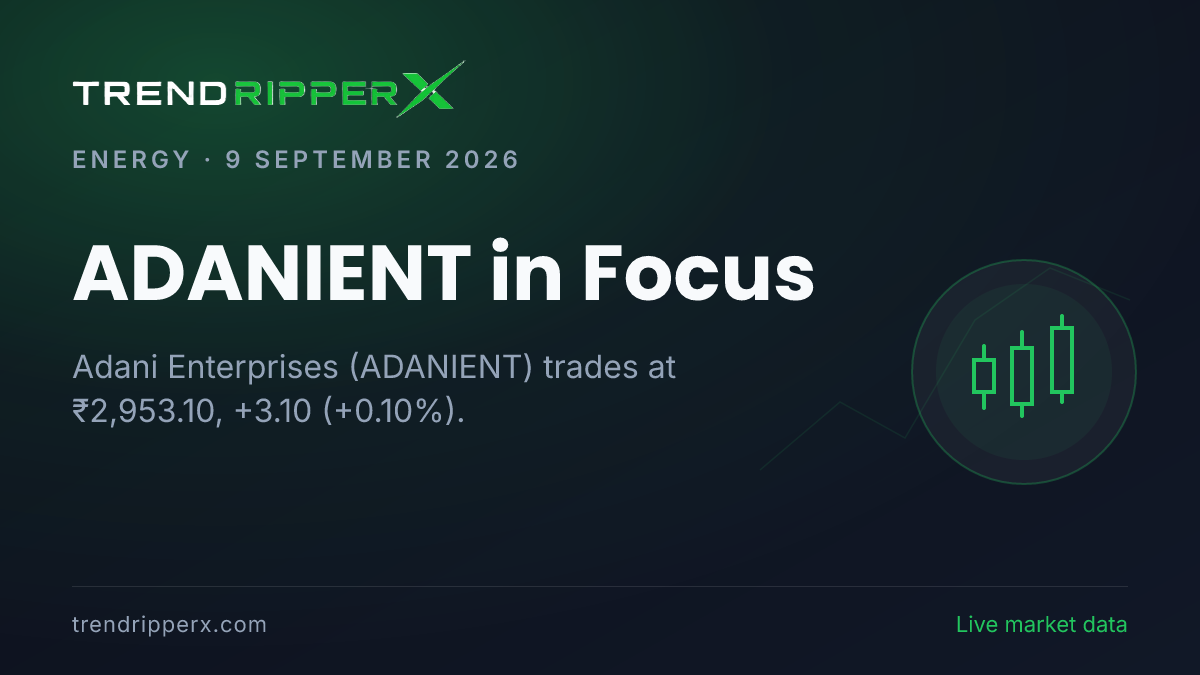 ADANIENT in Focus: Adani Enterprises Share Price Trades Flat at ₹2,953.10 on Rising Newsflow