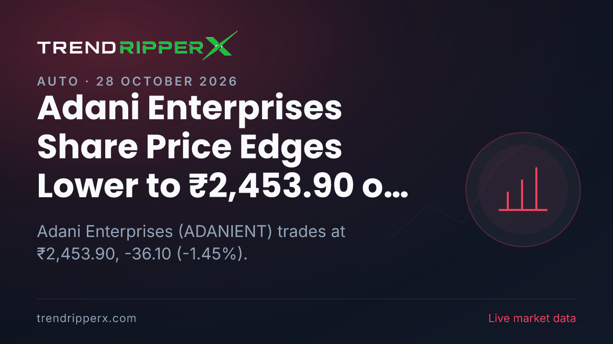 Adani Enterprises Share Price Edges Lower to ₹2,453.90 on Quarterly Results News — What It Means for Investors