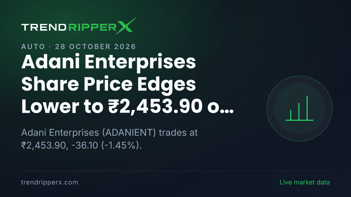 Adani Enterprises Share Price Edges Lower to ₹2,453.90 on Quarterly Results News — What It Means for Investors