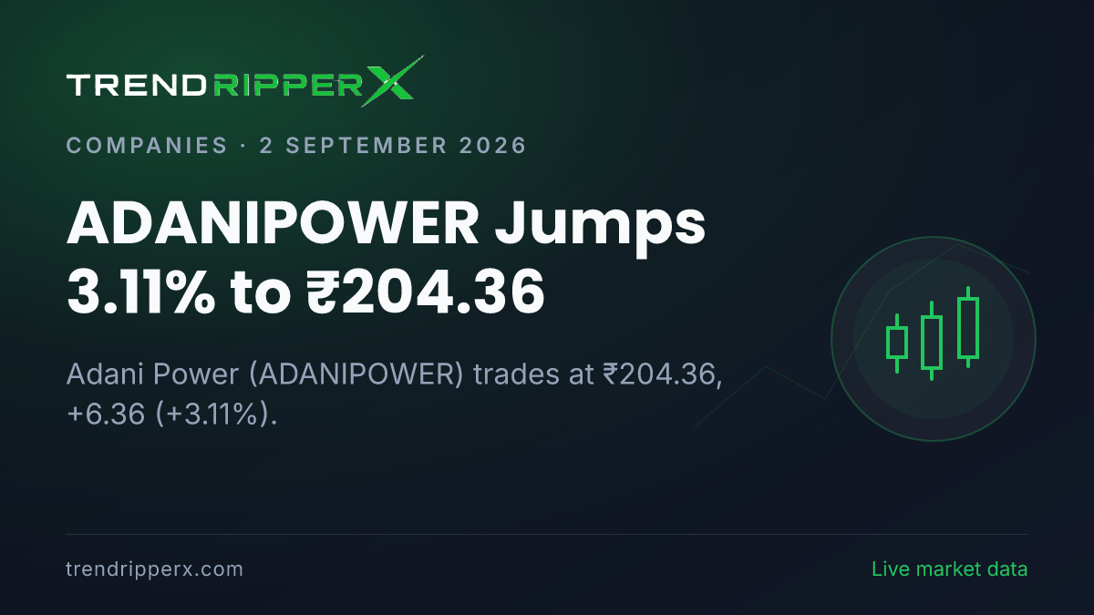 ADANIPOWER Jumps 3.11% to ₹204.36: Inside the Momentum Story Moving Adani Power Shares