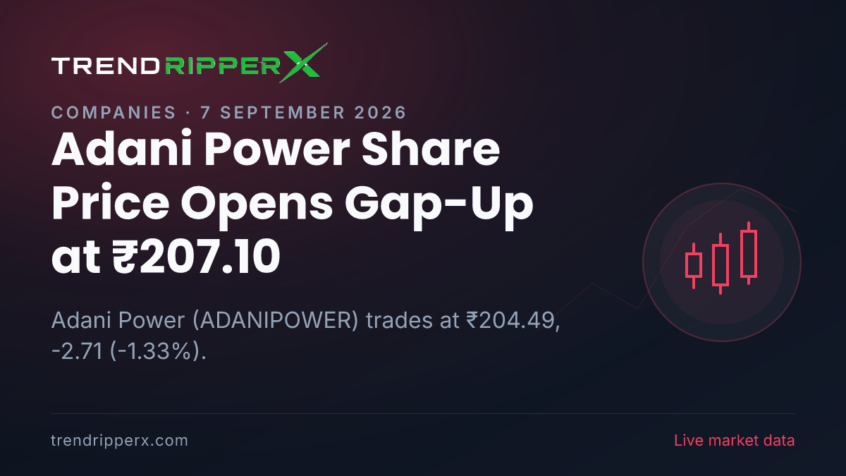 Adani Power Share Price Opens Gap-Up at ₹207.10: What Is Driving ADANIPOWER Today, and the Levels That Matter