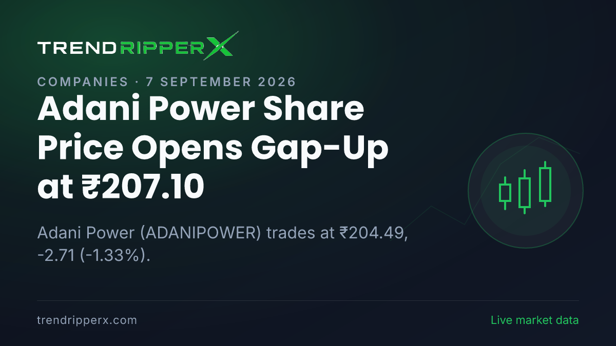 Adani Power Share Price Opens Gap-Up at ₹207.10: What Is Driving ADANIPOWER Today, and the Levels That Matter