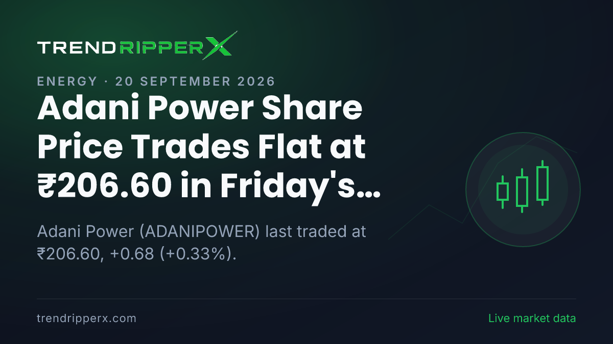 Adani Power Share Price Trades Flat at ₹206.60 in Friday's Session — Volumes, 52-Week Range and What to Watch Next