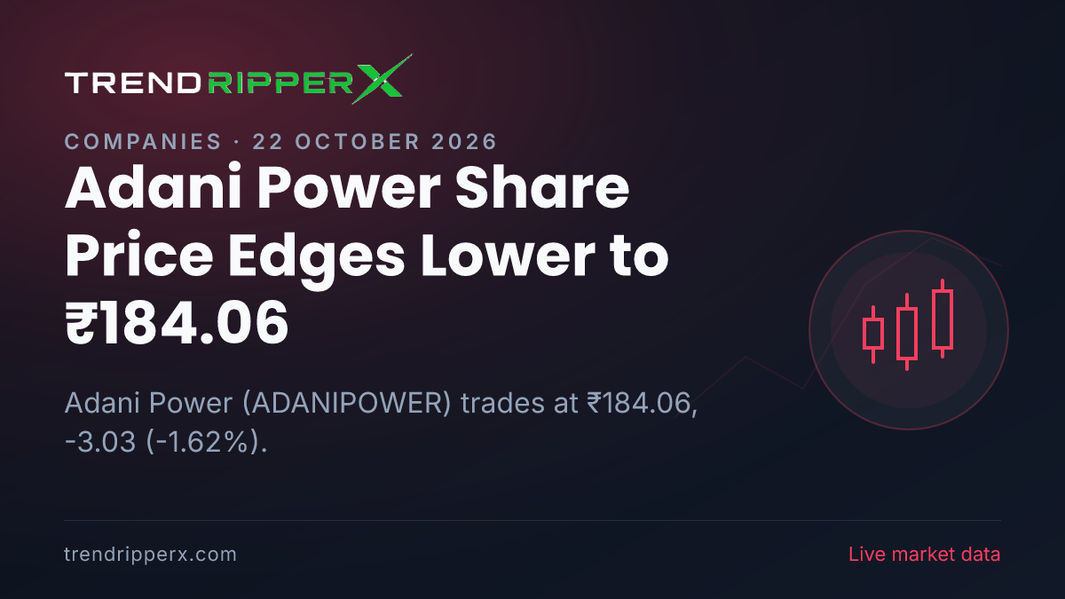 Adani Power Share Price Edges Lower to ₹184.06: What Is Driving ADANIPOWER Today, and the Levels That Matter