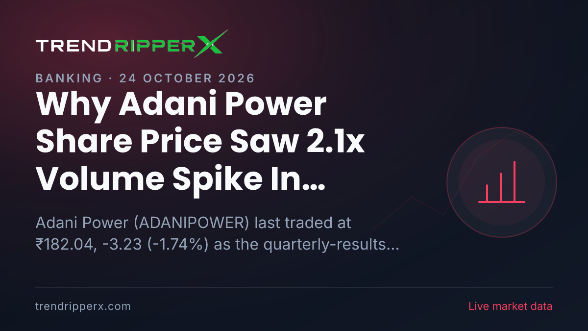 Why Adani Power Share Price Saw 2.1x Volume Spike In Friday's Session: the Quarterly Results Trigger, Explained