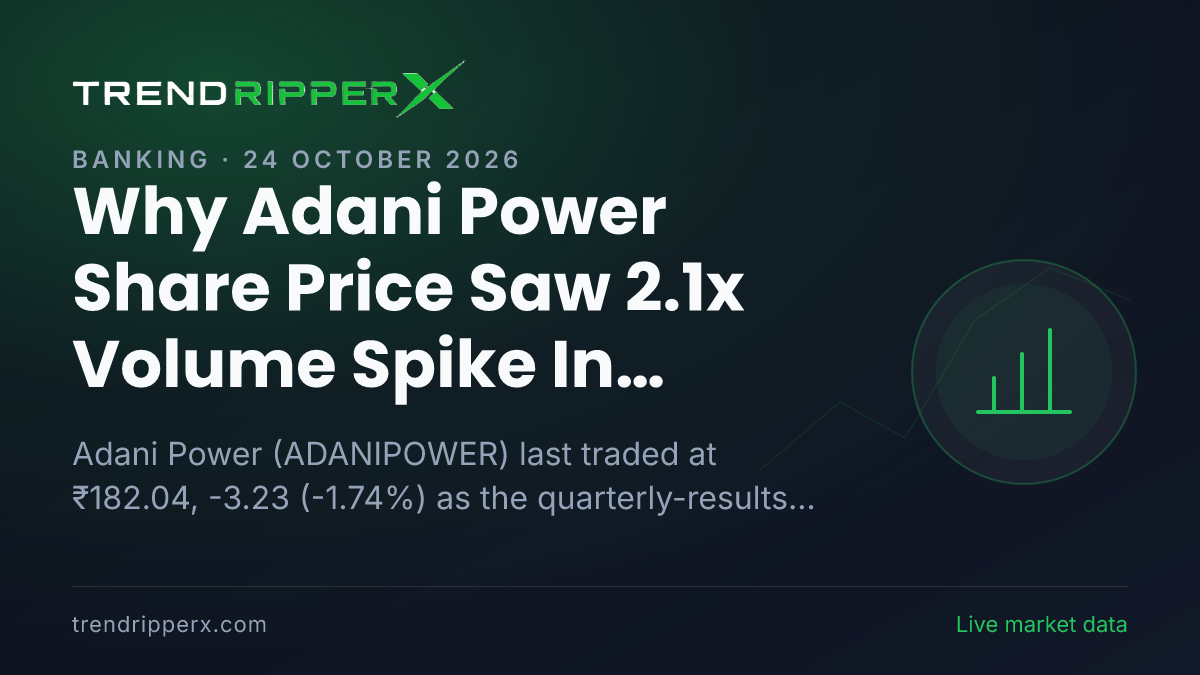 Why Adani Power Share Price Saw 2.1x Volume Spike In Friday's Session: the Quarterly Results Trigger, Explained