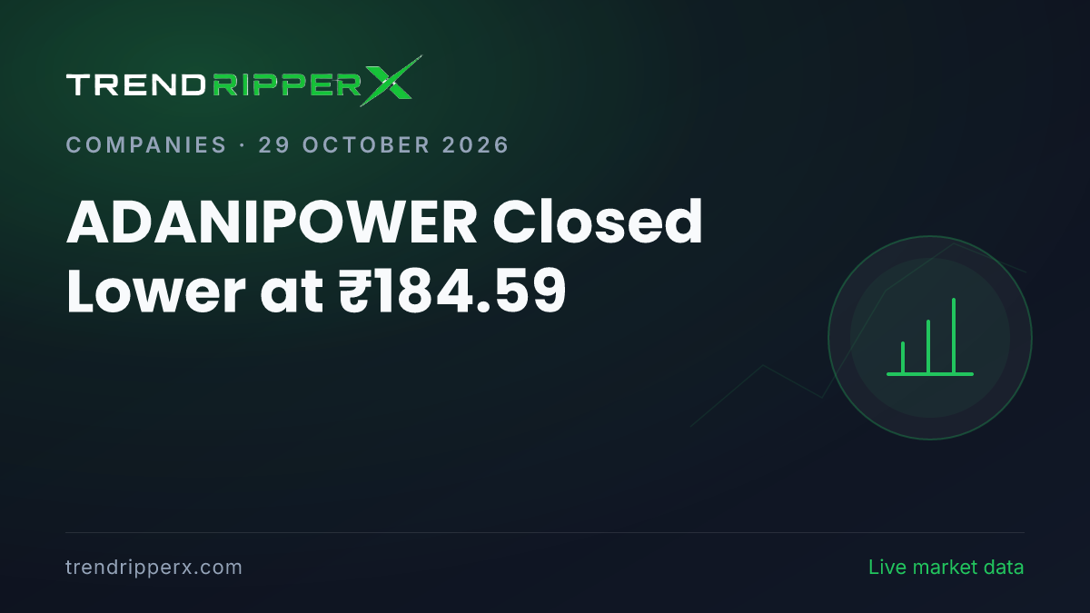 ADANIPOWER Closed Lower at ₹184.59: Inside the Quarterly Results Story Moving Adani Power Shares