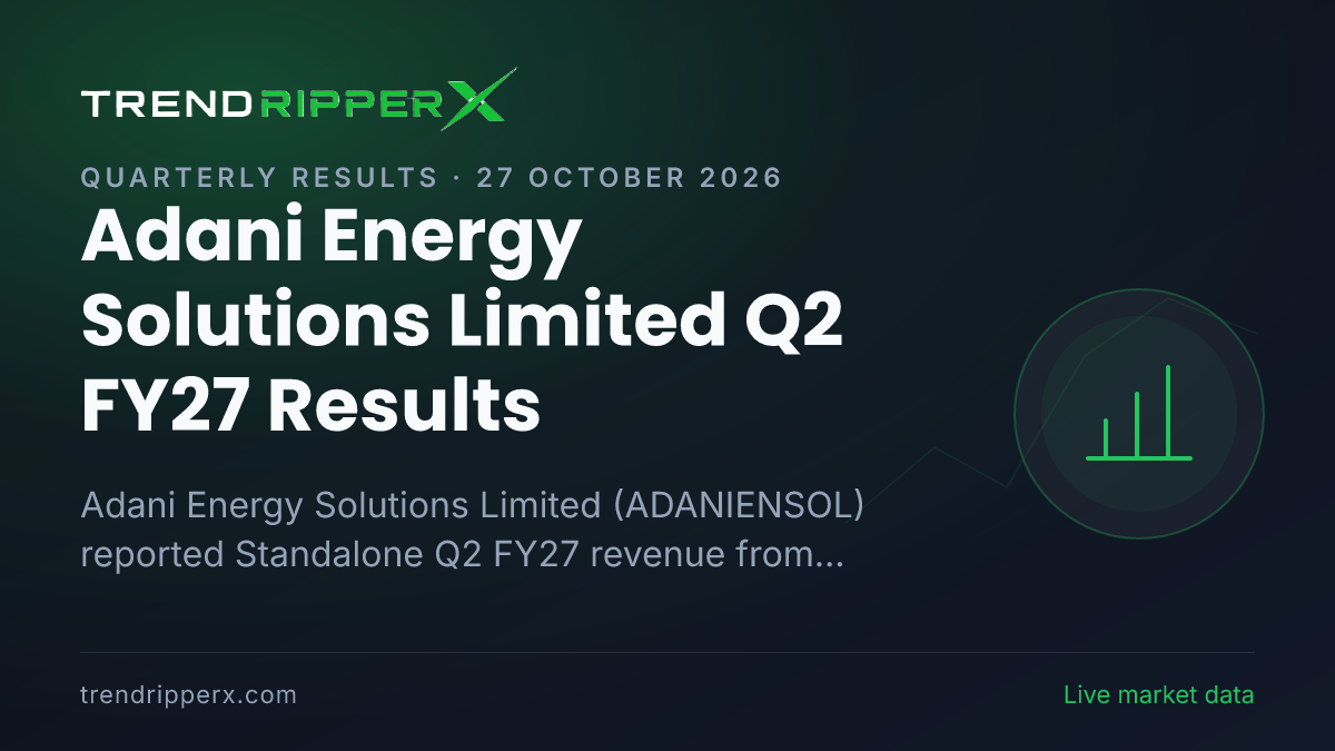 Adani Energy Solutions Limited Q2 FY27 Results: Net Profit ₹57.29 cr, Revenue from operations ₹768 cr