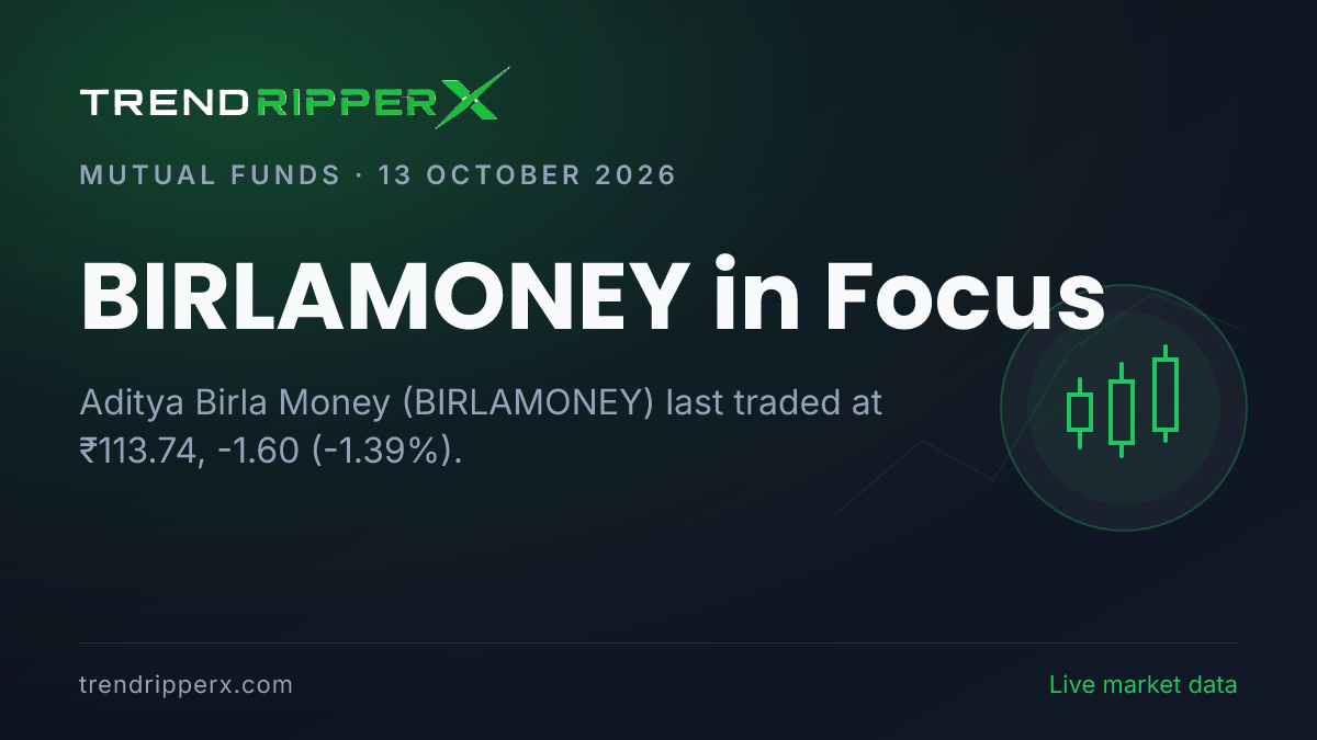 BIRLAMONEY in Focus: Aditya Birla Money Share Price Opened Gap-Down at ₹114.00 in the News Today