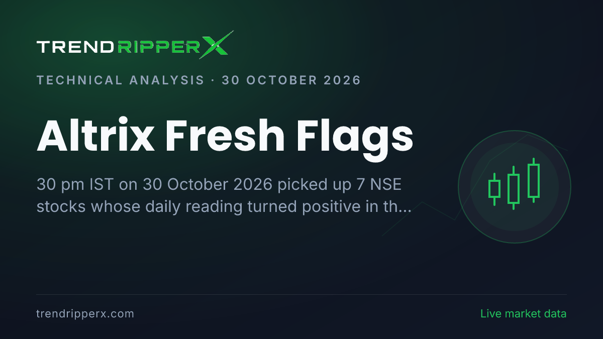 Altrix Fresh Flags (30 October 2026): 7 NSE Stocks Newly Turned Positive, 3 Newly Negative