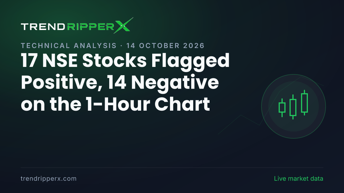 Altrix Scan (14 October 2026): 17 NSE Stocks Flagged Positive, 14 Negative on the 1-Hour Chart