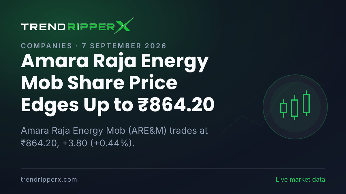 Amara Raja Energy Mob Share Price Edges Up to ₹864.20: What Is Driving ARE&M Today, and the Levels That Matter