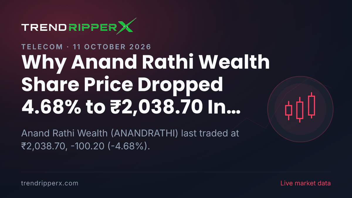 Why Anand Rathi Wealth Share Price Dropped 4.68% to ₹2,038.70 In Friday's Session: the Brokerage Call Trigger, Explained