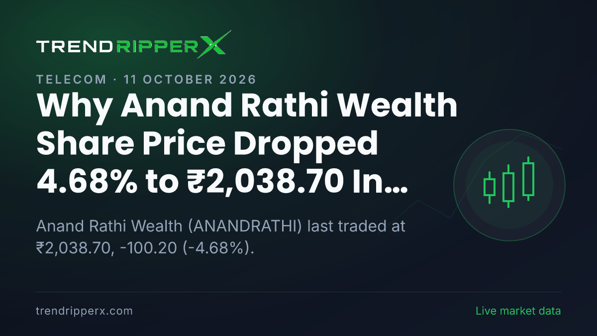 Why Anand Rathi Wealth Share Price Dropped 4.68% to ₹2,038.70 In Friday's Session: the Brokerage Call Trigger, Explained