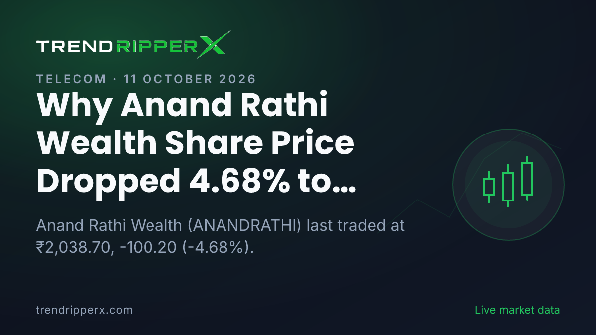 Why Anand Rathi Wealth Share Price Dropped 4.68% to ₹2,038.70 In Friday's Session: the Brokerage Call Trigger, Explained