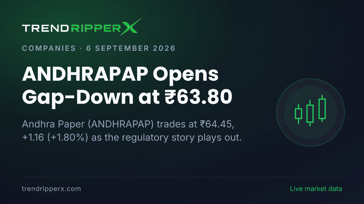 ANDHRAPAP Opens Gap-Down at ₹63.80: Inside the Regulatory Story Moving Andhra Paper Shares