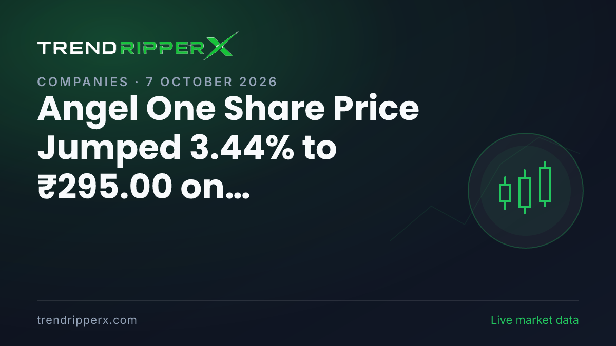 Angel One Share Price Jumped 3.44% to ₹295.00 on Momentum News — What It Means for Investors