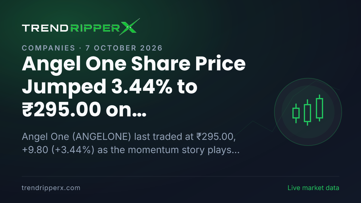 Angel One Share Price Jumped 3.44% to ₹295.00 on Momentum News — What It Means for Investors