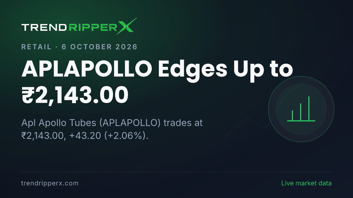 APLAPOLLO Edges Up to ₹2,143.00: Inside the Q Results Story Moving Apl Apollo Tubes Shares