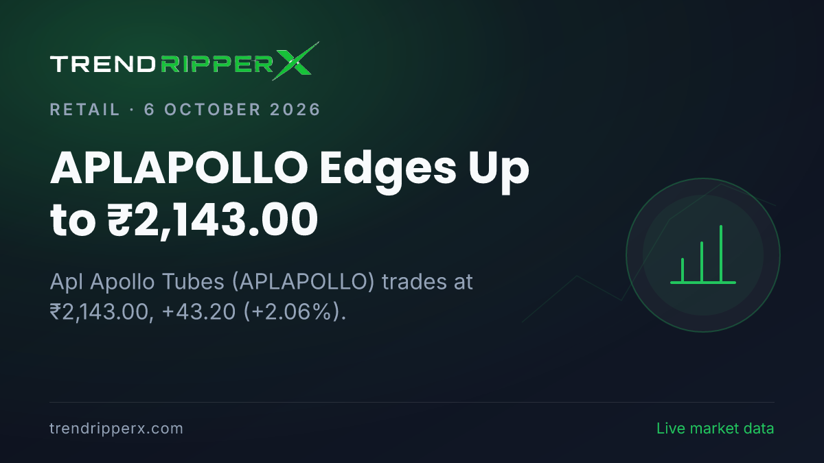 APLAPOLLO Edges Up to ₹2,143.00: Inside the Q Results Story Moving Apl Apollo Tubes Shares