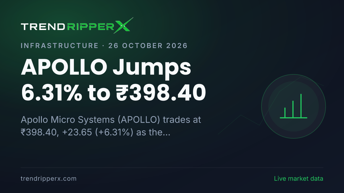 APOLLO Jumps 6.31% to ₹398.40: Inside the Quarterly Results Story Moving Apollo Micro Systems Shares