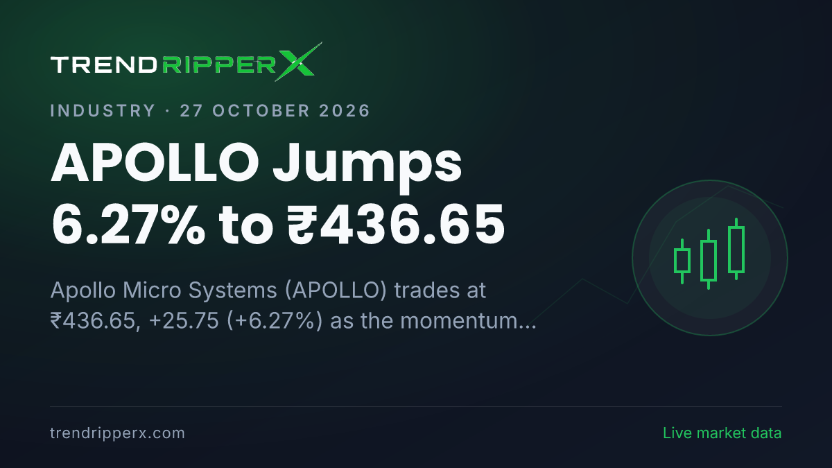 APOLLO Jumps 6.27% to ₹436.65: Inside the Momentum Story Moving Apollo Micro Systems Shares
