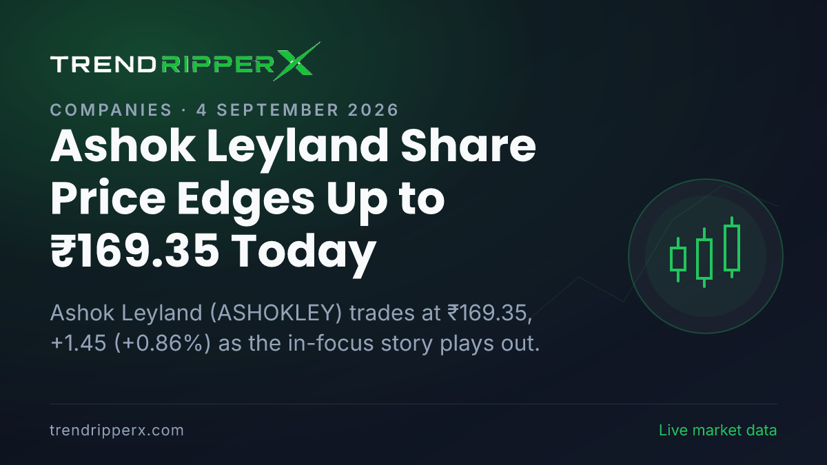 Ashok Leyland Share Price Edges Up to ₹169.35 Today — Volumes, 52-Week Range and What to Watch Next