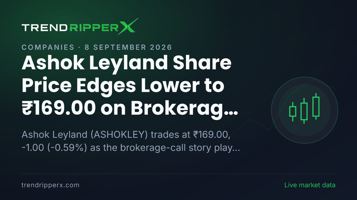 Ashok Leyland Share Price Edges Lower to ₹169.00 on Brokerage Call News — What It Means for Investors
