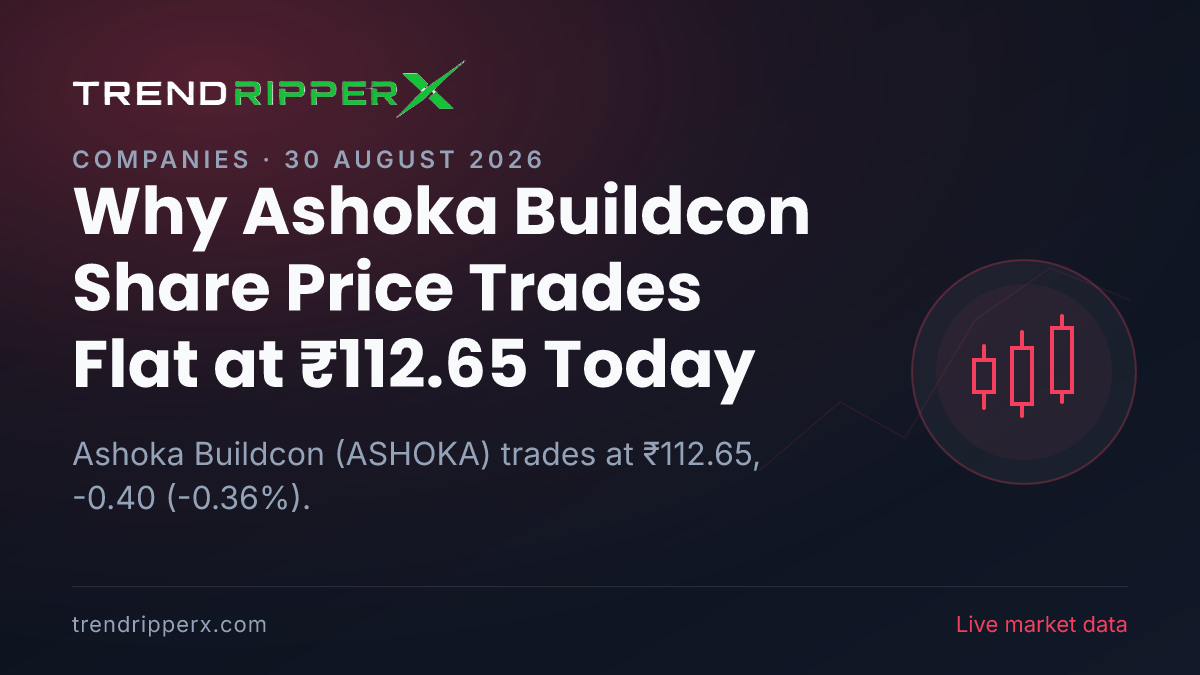 Why Ashoka Buildcon Share Price Trades Flat at ₹112.65 Today: the Order Win Trigger, Explained