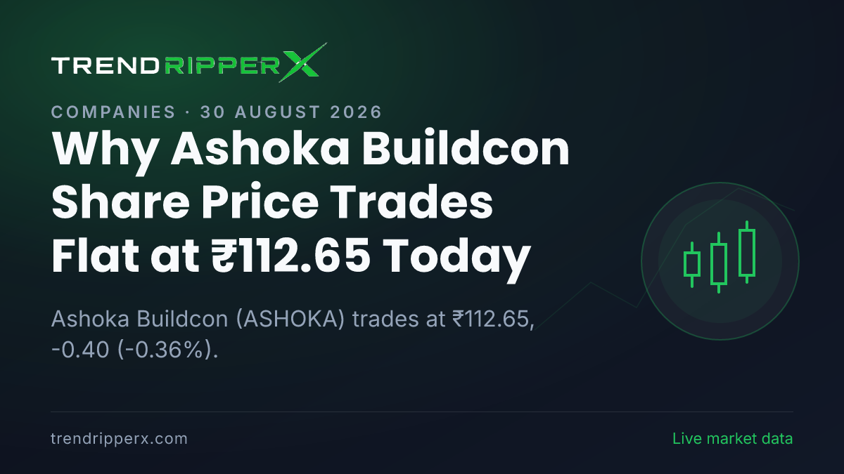 Why Ashoka Buildcon Share Price Trades Flat at ₹112.65 Today: the Order Win Trigger, Explained