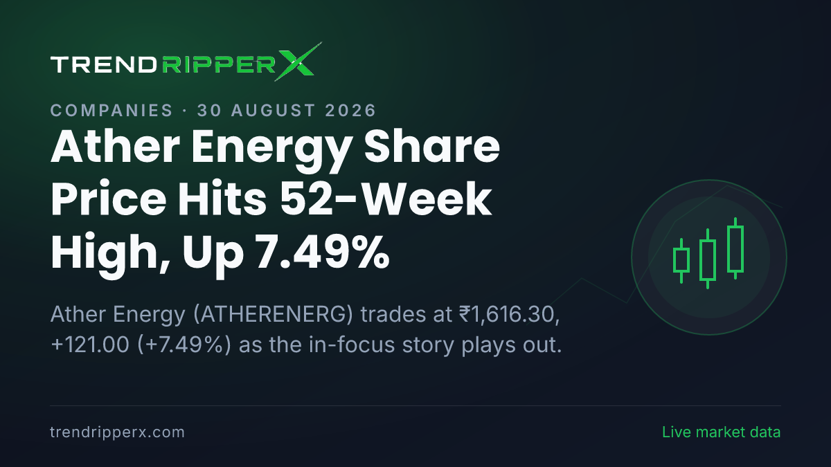 Ather Energy Share Price Hits 52-Week High, Up 7.49%: What Is Driving ATHERENERG Today, and the Levels That Matter