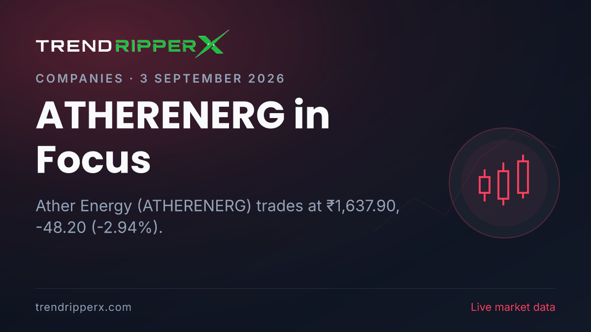 ATHERENERG in Focus: Ather Energy Share Price Opens Gap-Up at ₹1,673.40 on Rising Newsflow