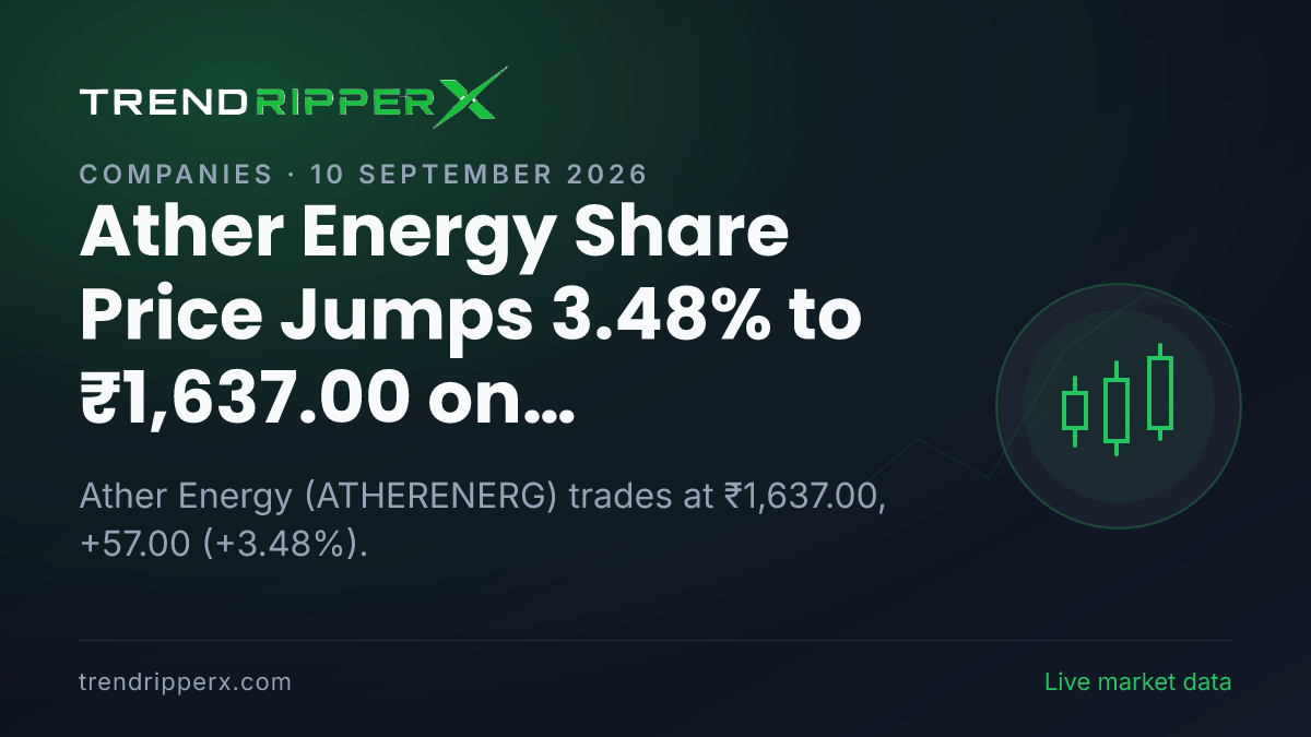 Ather Energy Share Price Jumps 3.48% to ₹1,637.00 on Brokerage Call News — What It Means for Investors