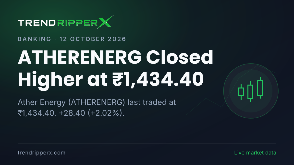 ATHERENERG Closed Higher at ₹1,434.40: Inside the Brokerage Call Story Moving Ather Energy Shares