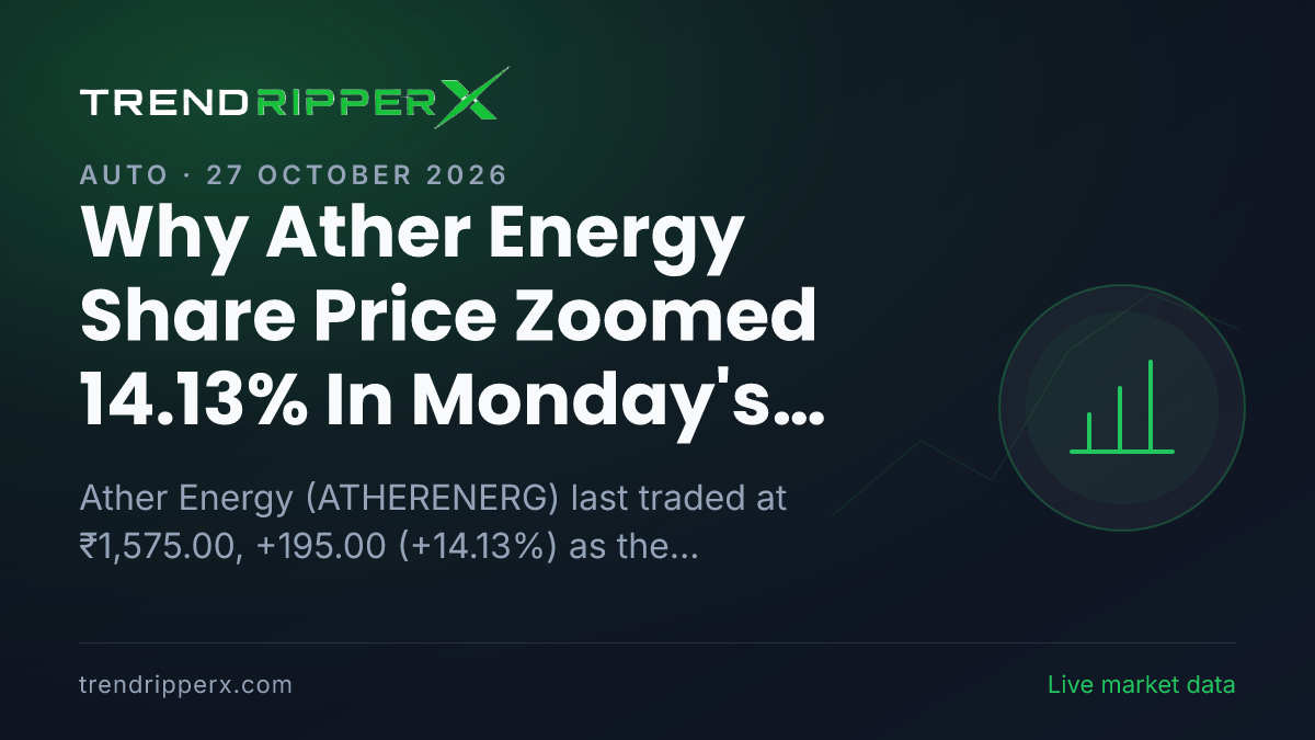Why Ather Energy Share Price Zoomed 14.13% In Monday's Session: the Quarterly Results Trigger, Explained
