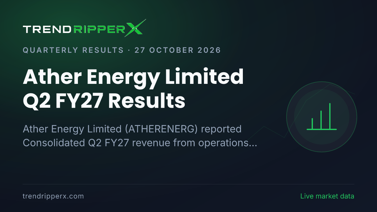 Ather Energy Limited Q2 FY27 Results: Net Profit ₹1.26 cr, Revenue from operations ₹1,464 cr