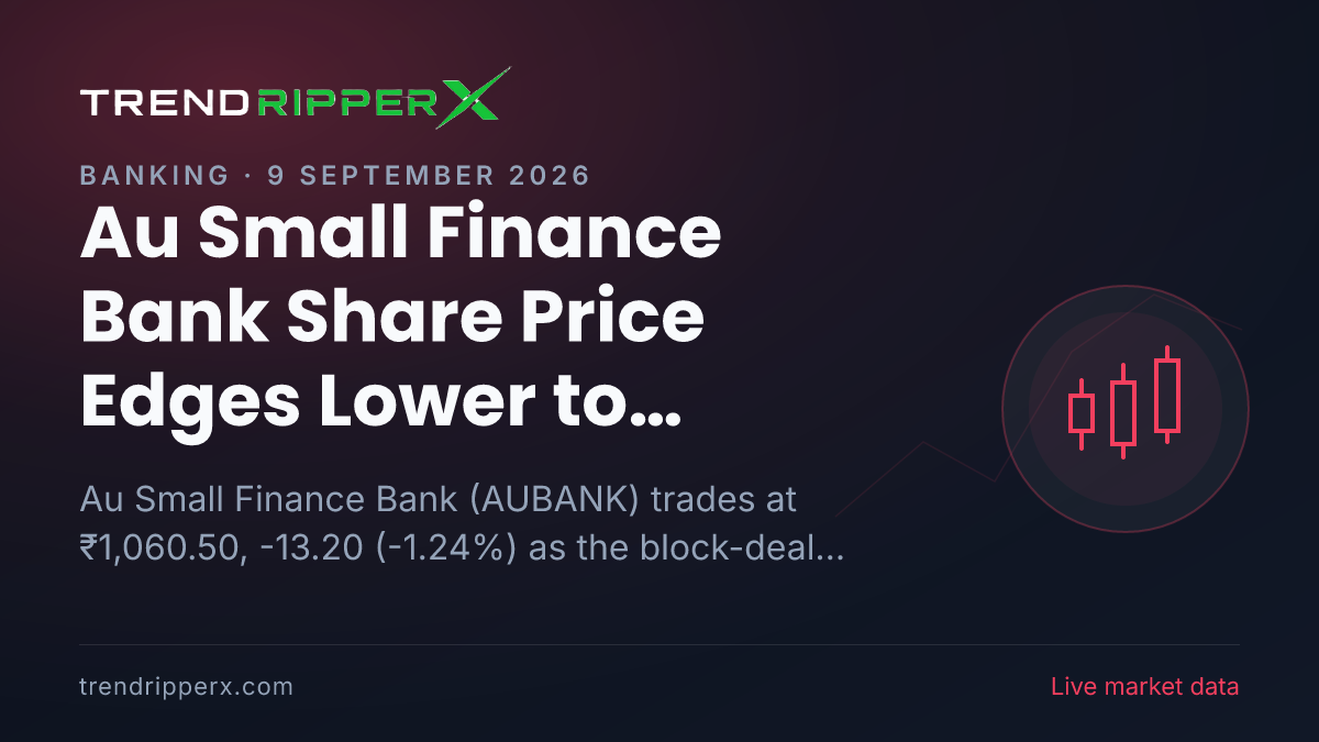Au Small Finance Bank Share Price Edges Lower to ₹1,060.50 on Block Deal News — What It Means for Investors