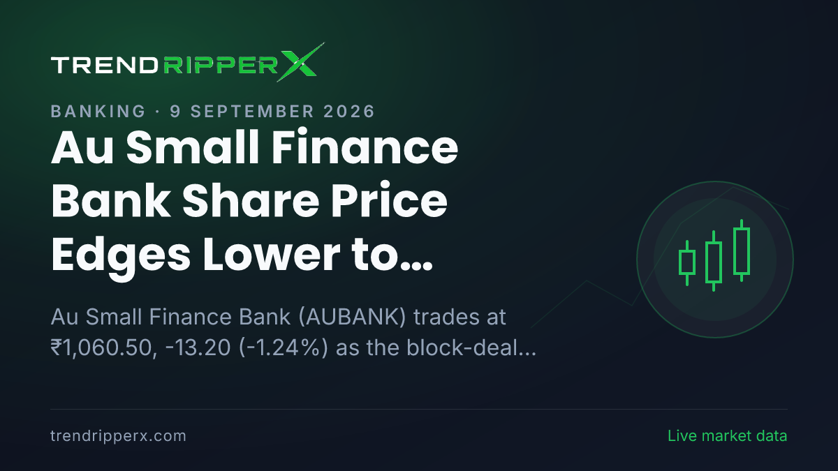 Au Small Finance Bank Share Price Edges Lower to ₹1,060.50 on Block Deal News — What It Means for Investors