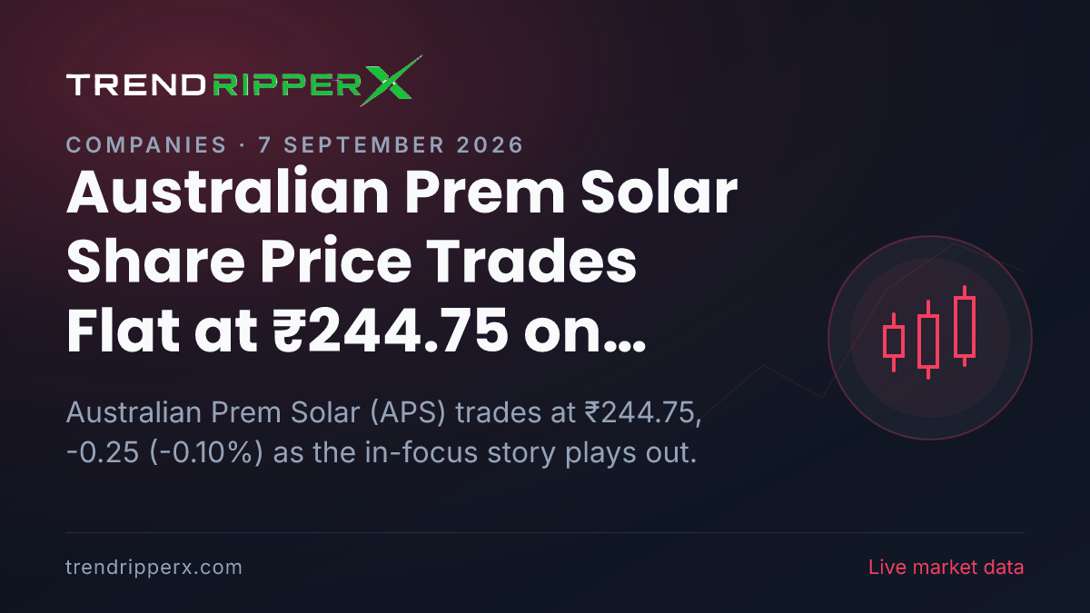 APS in Focus: Australian Prem Solar Share Price Trades Flat at ₹244.75 on Rising Newsflow
