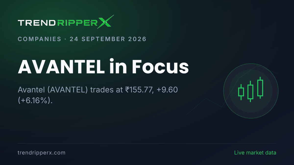 AVANTEL in Focus: Avantel Share Price Jumps 6.16% to ₹155.77 on Rising Newsflow