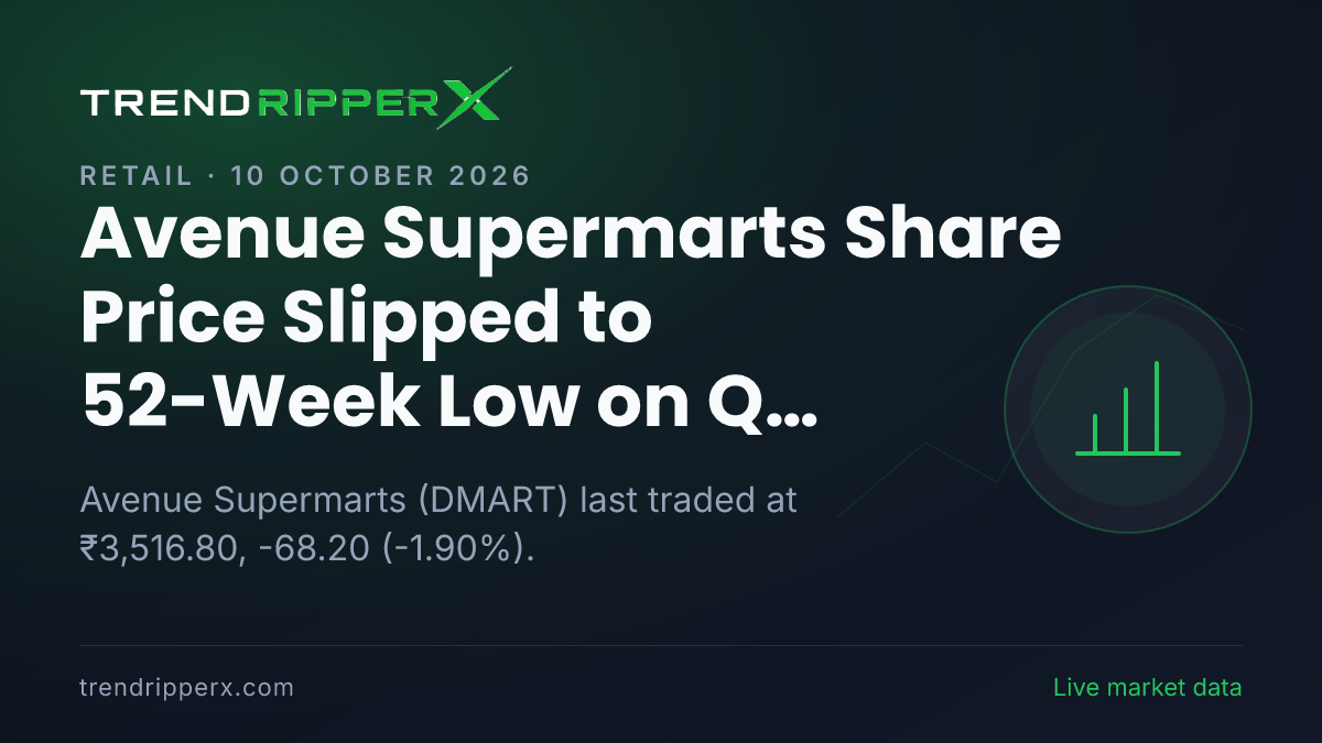 Avenue Supermarts Share Price Slipped to 52-Week Low on Q Results News — What It Means for Investors