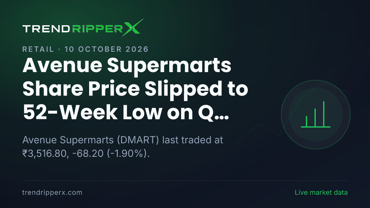 Avenue Supermarts Share Price Slipped to 52-Week Low on Q Results News — What It Means for Investors