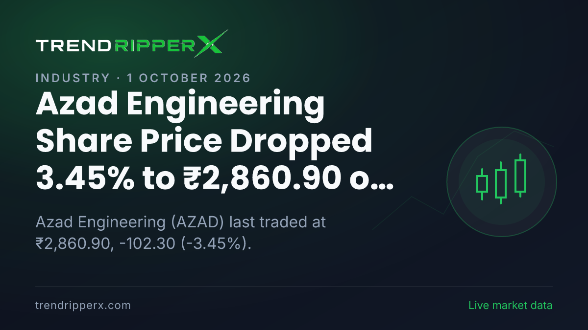Azad Engineering Share Price Dropped 3.45% to ₹2,860.90 on Brokerage Call News — What It Means for Investors