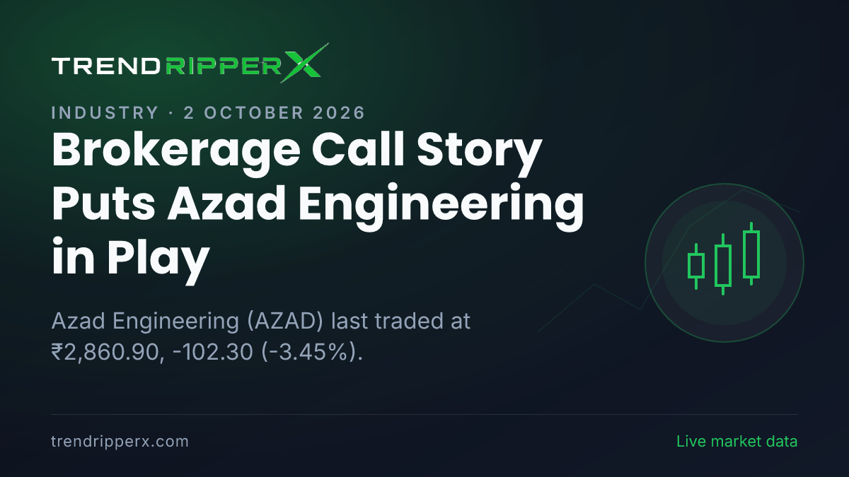 Brokerage Call Story Puts Azad Engineering in Play: Share Price Dropped 3.45% to ₹2,860.90, and Here Is the Arithmetic
