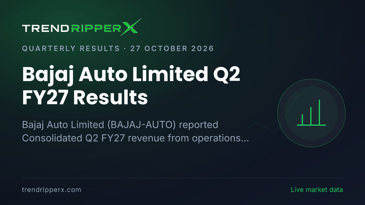 Bajaj Auto Limited Q2 FY27 Results: Net Profit ₹3,384 cr, Revenue from operations ₹25,126 cr