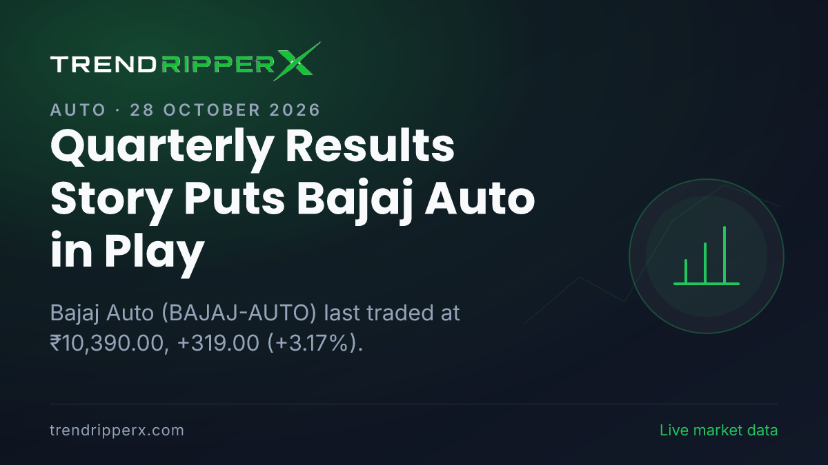 Quarterly Results Story Puts Bajaj Auto in Play: Share Price Jumped 3.17% to ₹10,390.00, and Here Is the Arithmetic