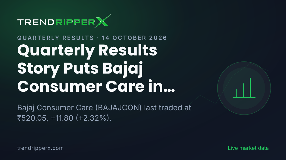 Quarterly Results Story Puts Bajaj Consumer Care in Play: Share Price Closed Higher at ₹520.05, and Here Is the Arithmetic